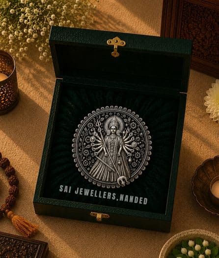 श्री नागणेची माता सिल्वर कॉइन | Shri Nagnechi Mata Silver Coin
