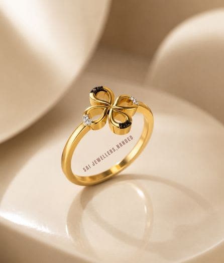 Four Leaf Clover Gold Ring