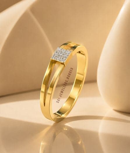 Square Top Gold Ring