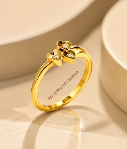 Triple Heart Gold Ring