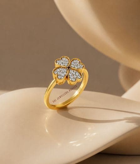 Four Heart Gold Ring