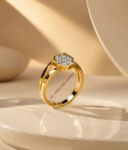 Hexagon Gold Ring