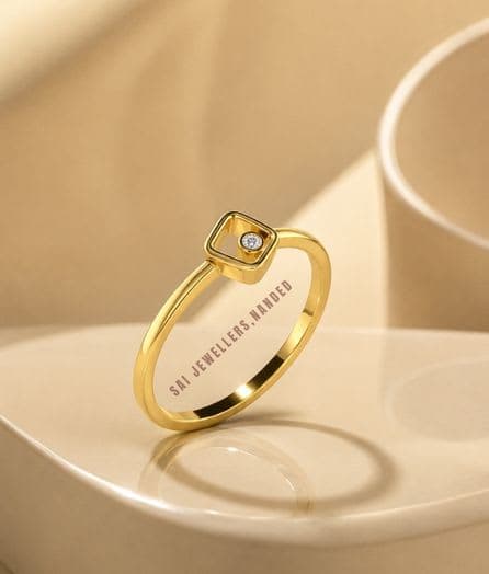 Square Open Gold Ring