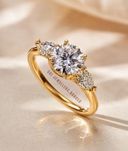 Three Stone Gold Ring
