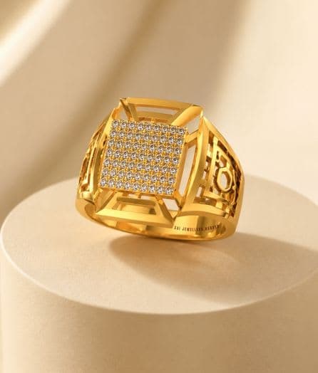 Regal Lattice Gold Ring