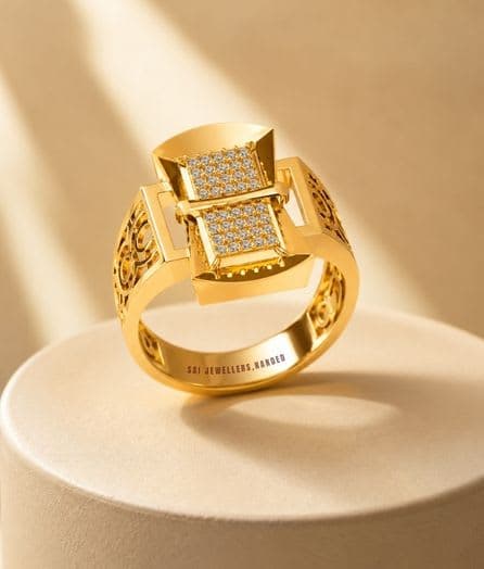 Dual Panel Gold Ring