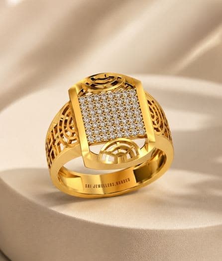 Majestic Lattice Gold Ring
