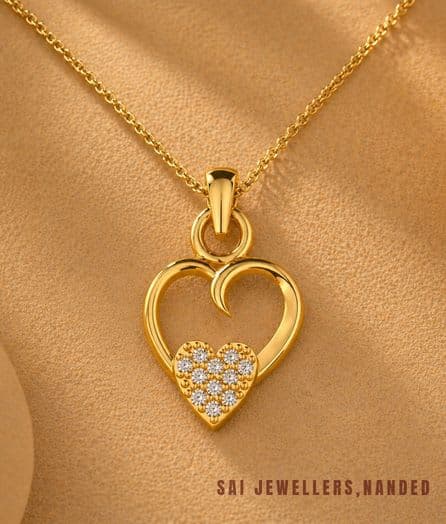 Heart Drop Gold Pendant