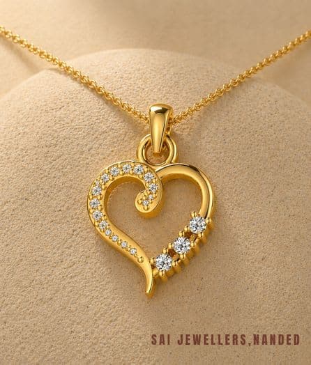 Floral Heart Gold Pendant