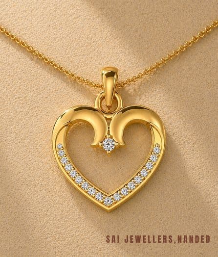 Elegant Heart Gold Pendant