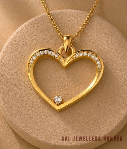 iamond Accent Heart Gold Pendant